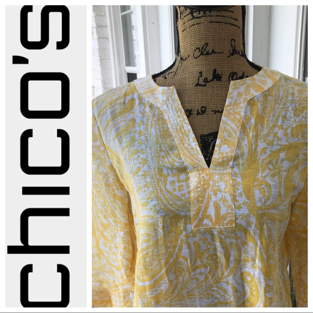Chico’s Vibrant Linen Tunic